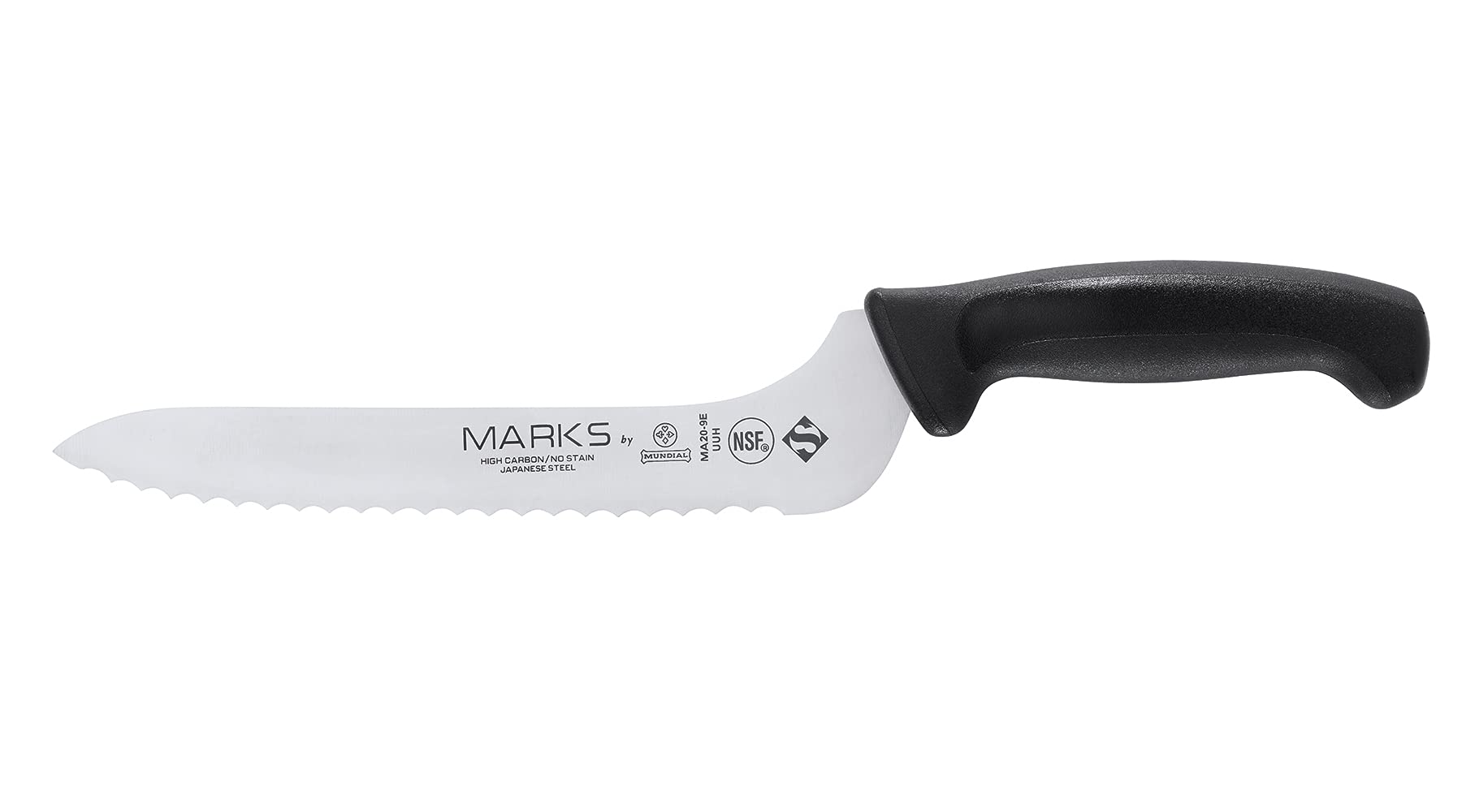 Mundial Marks Series 9 in Offset Bread or Sandwich Knife, Black