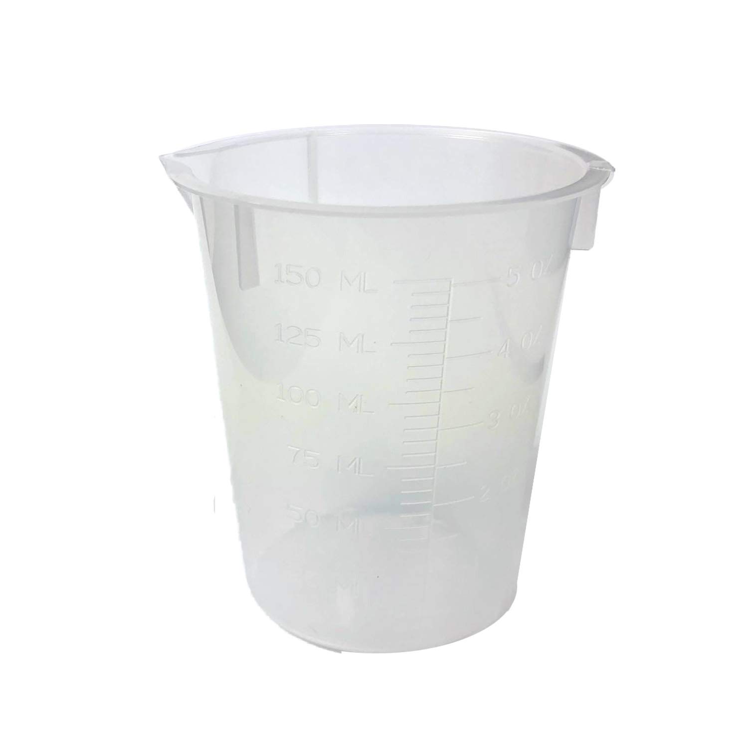 Maryland Plastics L-1240 Polypropylene Disposable Beaker, Graduated, 150 mL (Pack of 100)