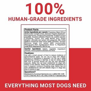 Apocaps CX Apoptogen Formula for Dogs (270 Capsules) - Supports Normal Levels of Apoptosis + Human Grade Ingredients Including Citrus Bioflavonoids, Silymarin, Curcumin and Turmeric + Biovadex