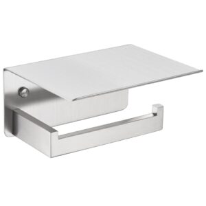 aplusee toilet paper holder with shelf brushed nickel, 304 stainless steel tissue holder, wall mounted