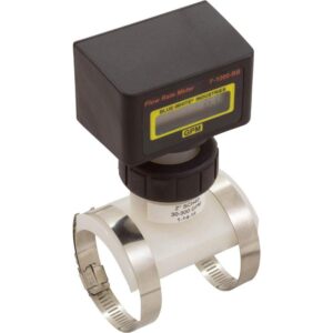 Flow Meter, Blue-White, F-1000, Digital, 2" PVC, 30-300 gpm