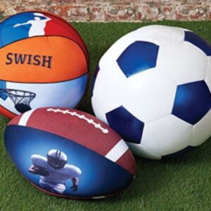 iscream Game On! Photoreal Football Shaped 16" x 12" x 12" Microbead Accent Pillow