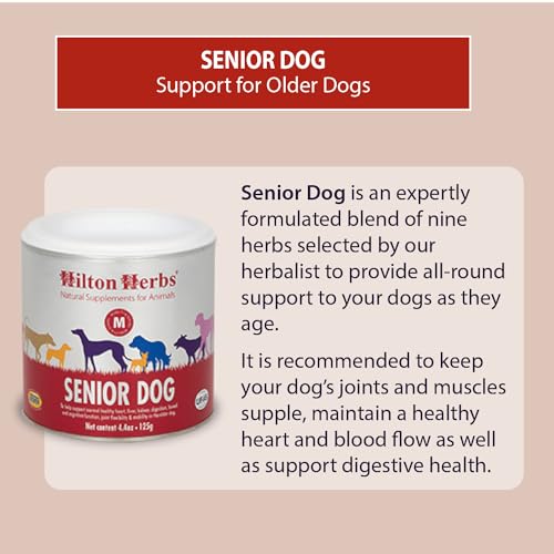 Hilton Herbs Senior Dog Optimum Health Supplement for Older Dogs, 2.1 oz Tub