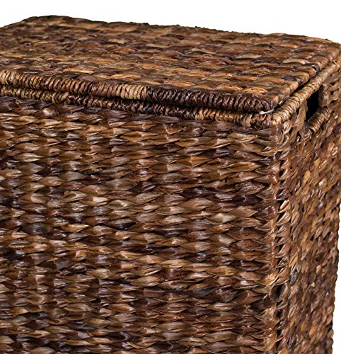 BirdRock Home Abaca Laundry Hamper - Hand Woven - Removable Canvas Laundry Bag