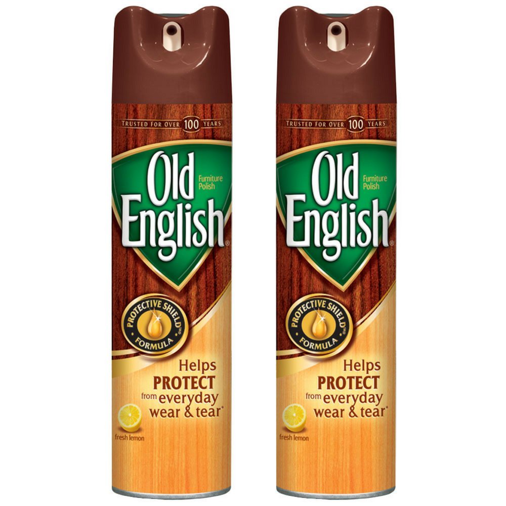 Old English Aerosol Wood Protector & Cleaner, Fresh Lemon (Pack of 2)