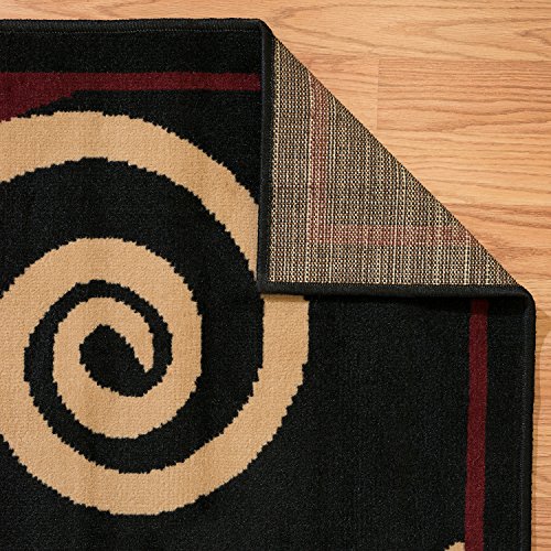 United Weavers Dallas Billow Rug - Burgundy, 2x3, Modern Jute Indoor Area Rug with Scrollwork Pattern