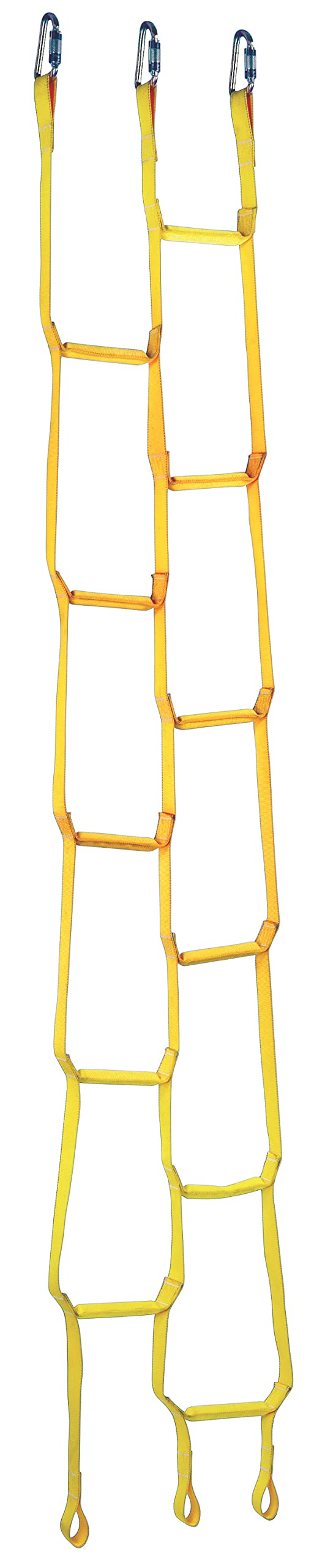 3M DBI-SALA 8516294 Rollgliss 8' Synthetic Web Rescue Ladder with Reinforced Rigid Staggered Steps, Yellow