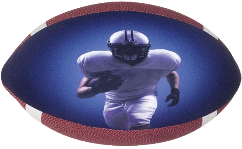 iscream Game On! Photoreal Football Shaped 16" x 12" x 12" Microbead Accent Pillow