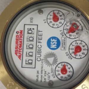 3/4” Water Meter: Lead Free Brass, NSF Certified, Multi-Jet, Cubic Feet (Horizontal Installation)