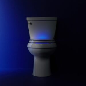 KOHLER 75796-0 Cachet Nightlight Quiet-Close with Grip-Tight Toilet Seat