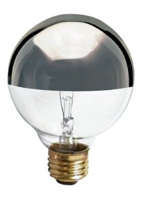 satco s3860 - 25 watt g25 incandescent; silver crown; medium base; 120 volt (6 pack)