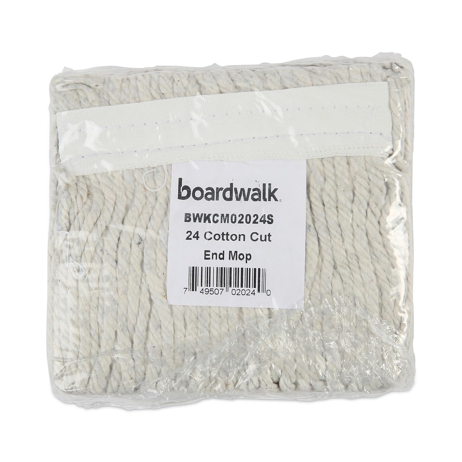 Boardwalk® Banded Cotton Mop Heads, #24, White, Pack Of 12