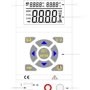 Tekpower TP3016M Portable Handheld Variable DC Power Supply with USB Port 0.3V - 12V @ 0-3.75A or 0.3V-30V@ 1.6A with VC and CC Control