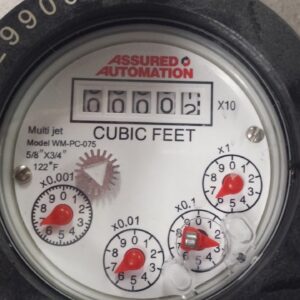 3/4” Water Meter: Plastic, NSF Certified, Multi-Jet, Cubic Feet (Horizontal Installation)