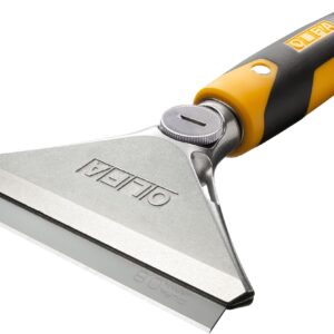 OLFA 8" Extra Heavy Duty Razor Scraper (XSR-200) - 8 Inch Steel Razor Blade Scraper Tool with Strike Tip & Non Slip Handle for Floors, Paint, Glass, Replacement Blades: OLFA BS & BSF Blades