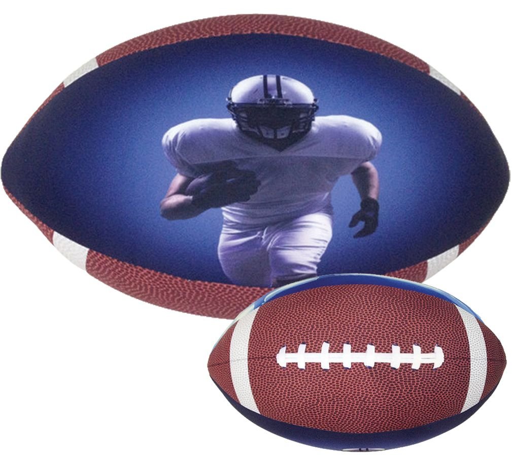 iscream Game On! Photoreal Football Shaped 16" x 12" x 12" Microbead Accent Pillow