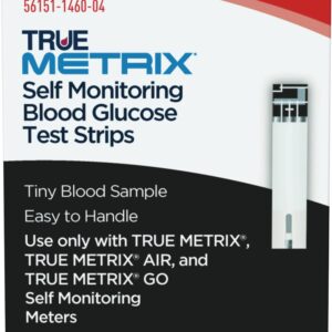 LEADER True Metrix Blood Glucose Test Strips for Diabetes, Tiny Blood Sample, Self-Monitoring, Triple Sense Technology, for Adults and Kids 12+, Compatible with True Metrix Meters only, 50 Strips