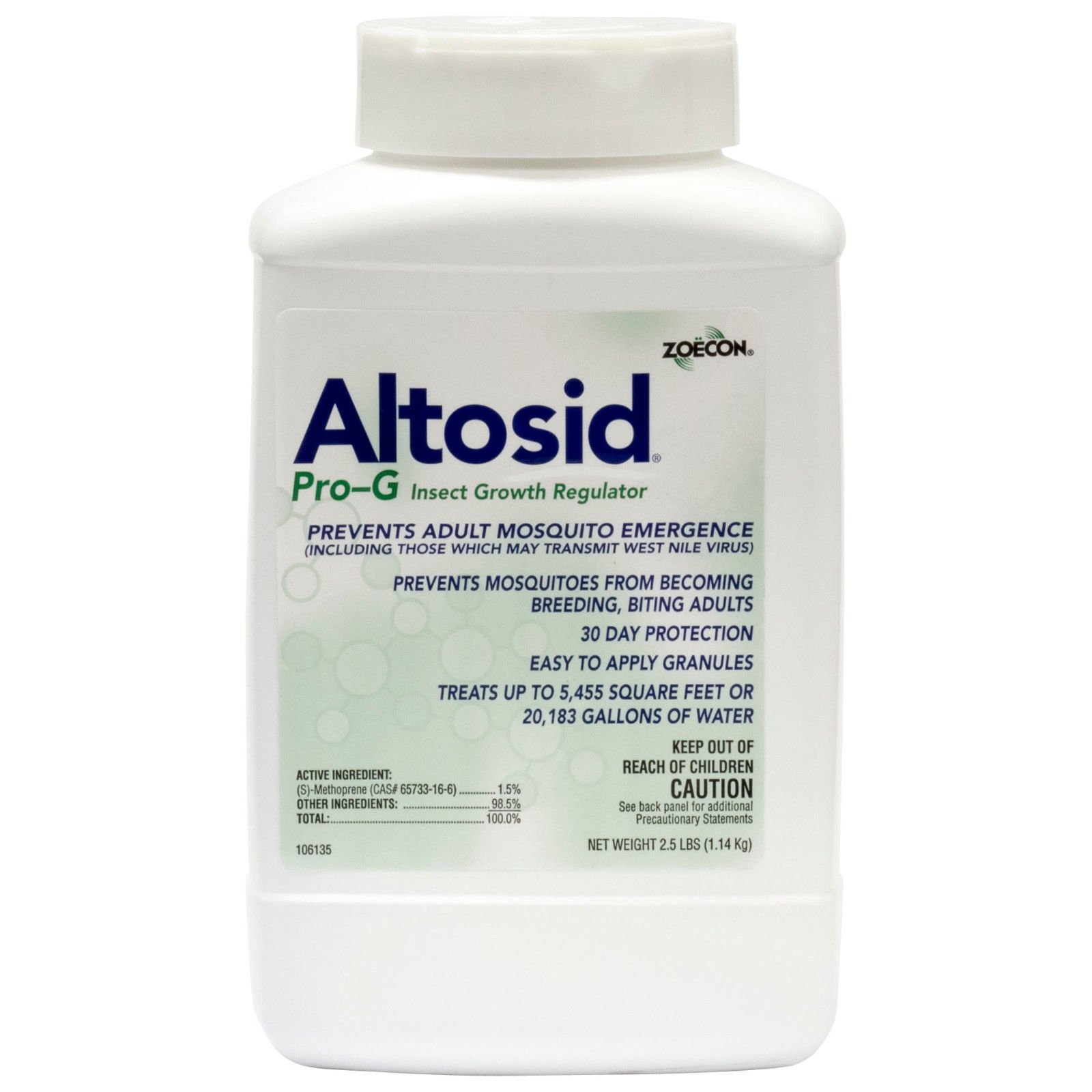 Altosid Pro-g Mosquito Igr Lavacide Mosquito Killer Mosquito Treatment 2.5 Lbs Not For Sale To: CALIFORNIA; New York or Connecticut