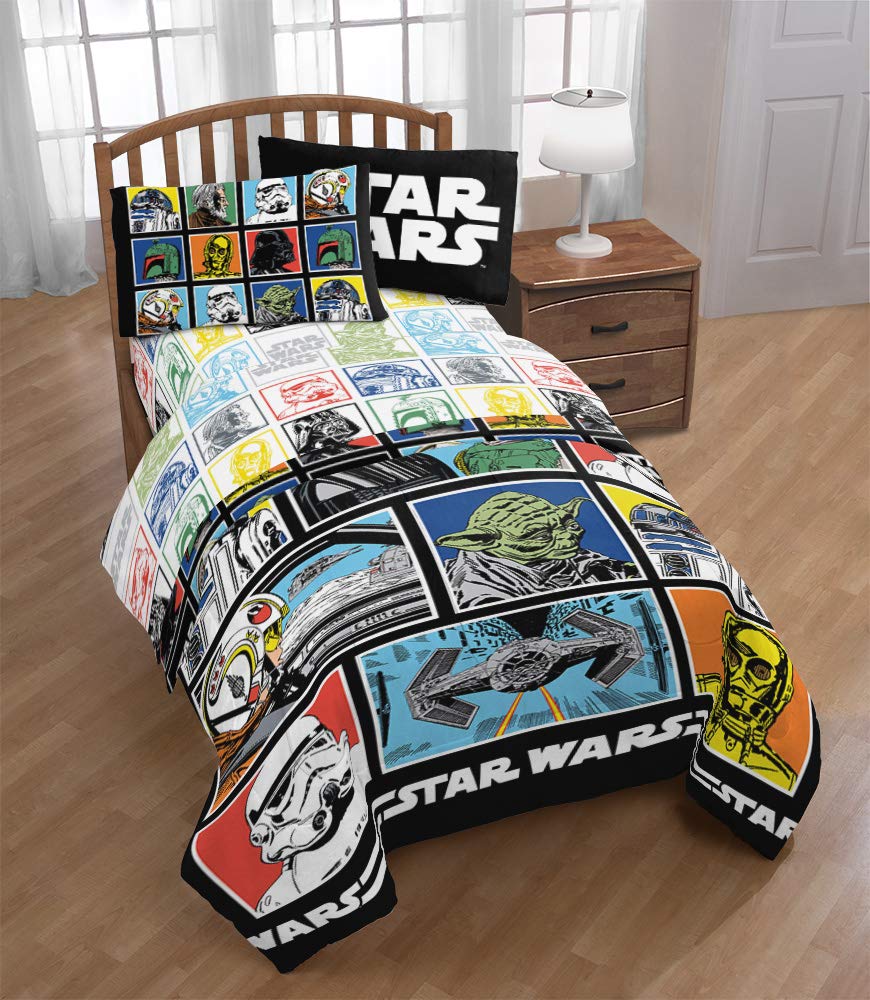 Jay Franco - JF27246EPCD Star Wars Classic Grid 4 Piece Full Sheet Set