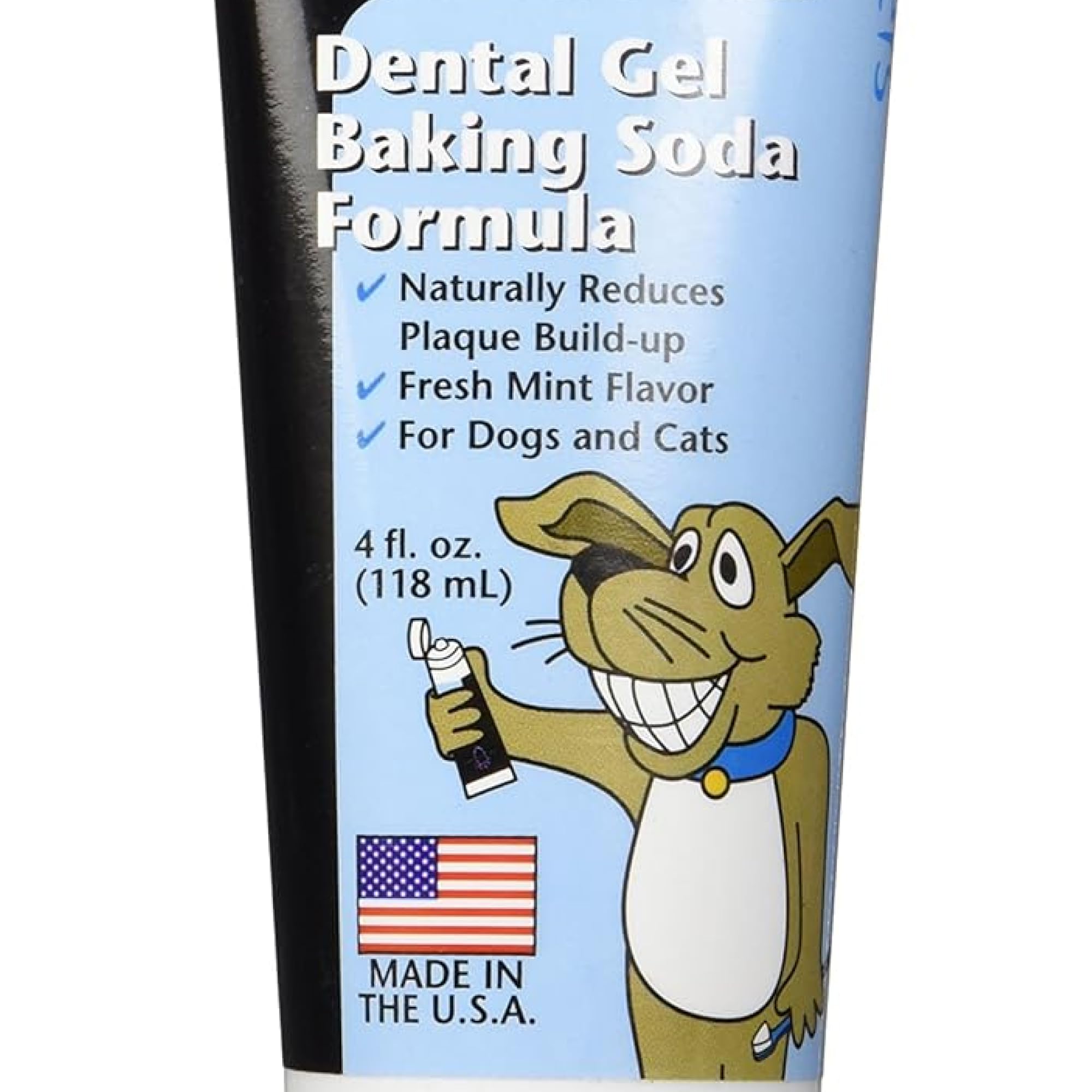 RYAN'S PET SUPPLIES Paw Brothers Mint Flavor Dental Gel, Baking Soda Formula, Fresh Breath Dental Care Gel, for Dogs and Cats, Made in The USA, 4 Ounces