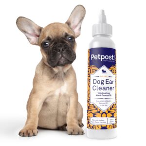 Petpost | Dog Ear Cleaner - Natural Coconut Oil Solution - Best Remedy for Odor - Dog Ear Problems - Chemical & Irritant Free 8 oz.