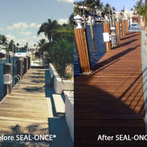 Seal-Once Nano+Poly Penetrating Wood Sealer with Polyurethane - Premium Waterproof Sealant -1 Gallon & Clear