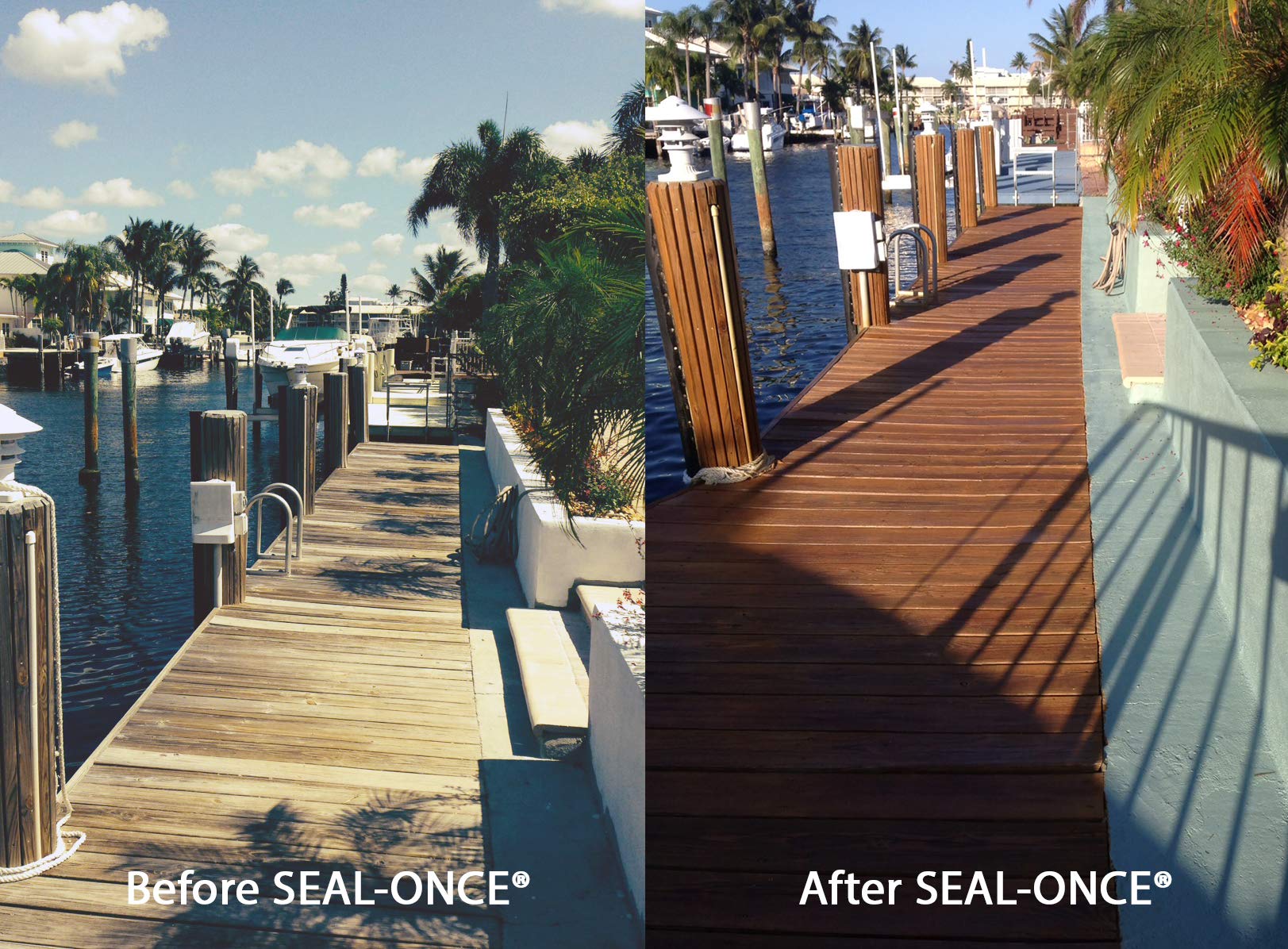 Seal-Once Nano+Poly Penetrating Wood Sealer with Polyurethane - Premium Waterproof Sealant -1 Gallon & Clear