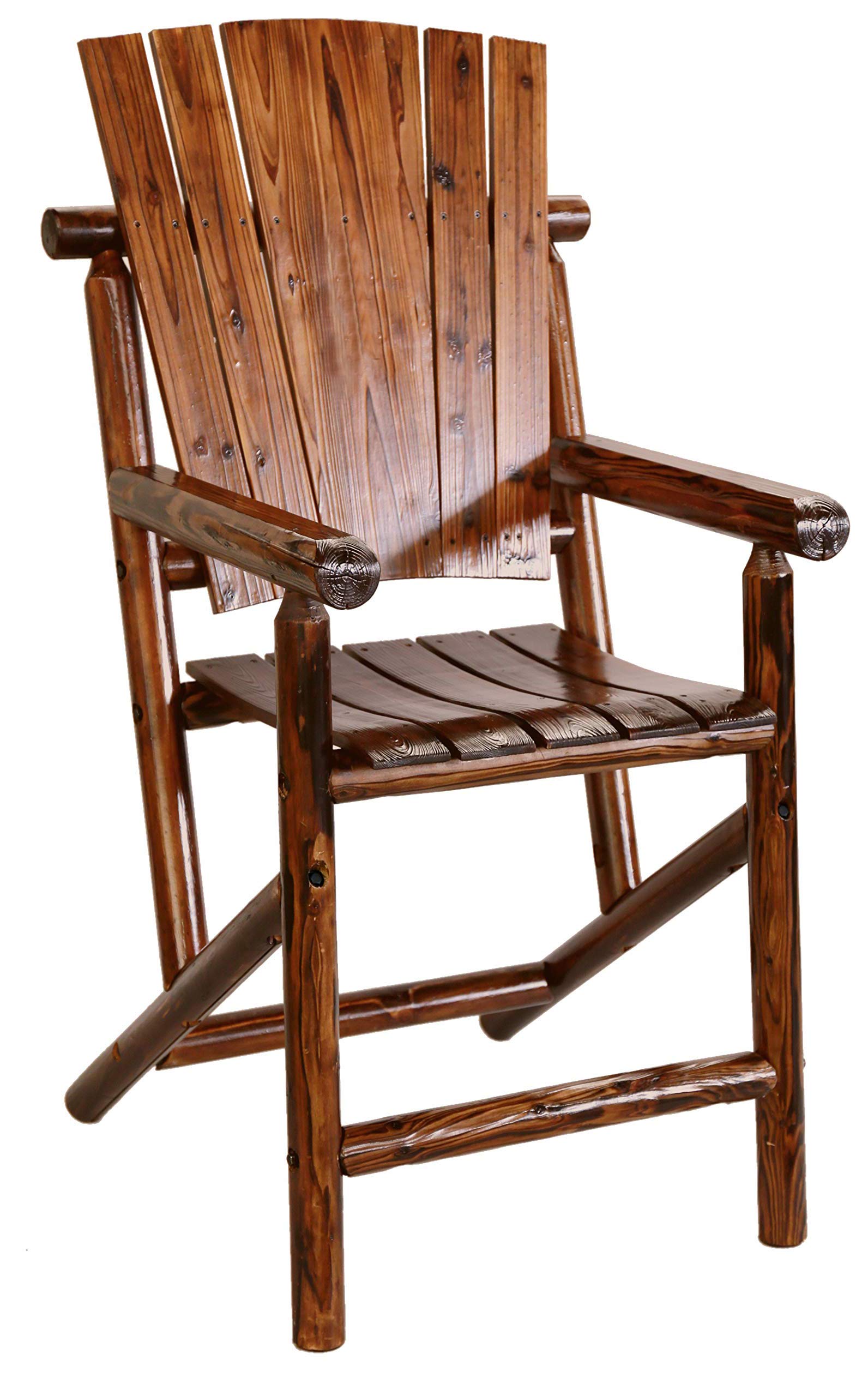 Leigh Country Bar Arm Chair with Star, Solid Back