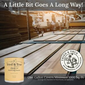 Tried & True Danish Oil, Pint - Pure Polymerized Linseed Oil Wood Finish, Ideal for Furniture, Rustic Pieces, & Priming Wood for other oil or epoxy-based products - Food Safe, Simple, Fast Curing