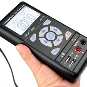 Tekpower TP3016M Portable Handheld Variable DC Power Supply with USB Port 0.3V - 12V @ 0-3.75A or 0.3V-30V@ 1.6A with VC and CC Control