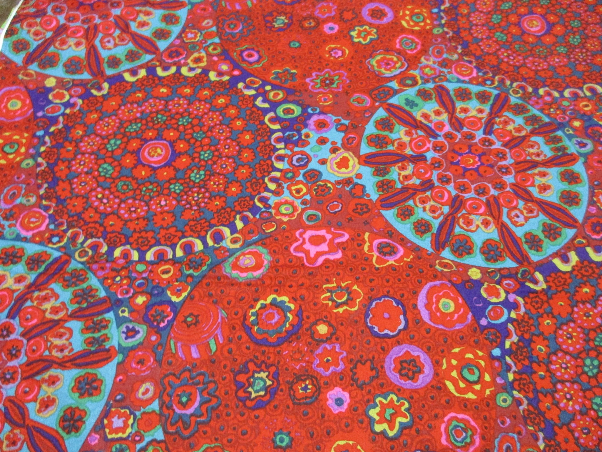 Kaffe Fassett Millefiore Red, Fabric by the Yard