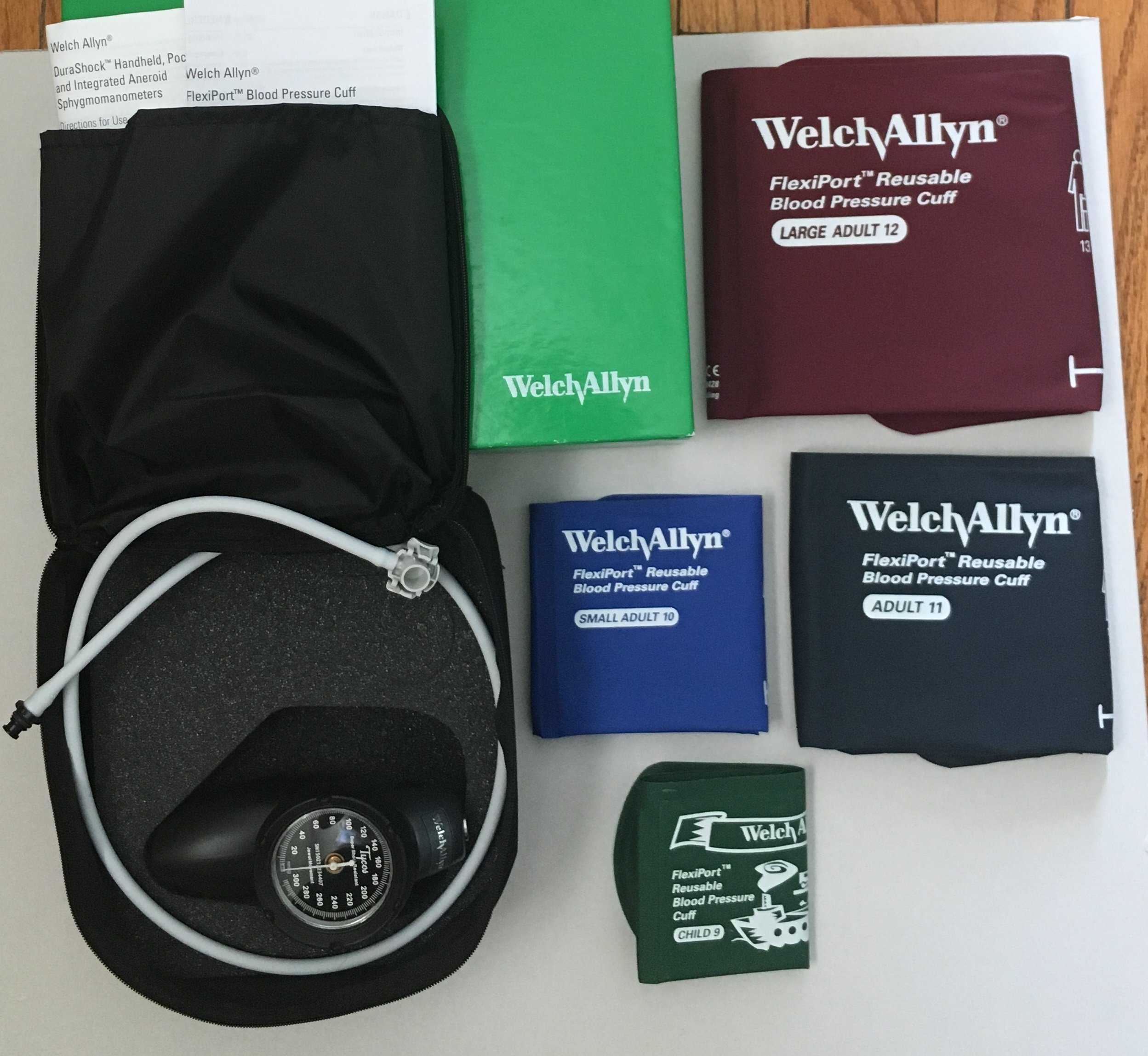 Welch Allyn DS58-MC Gauge with Family Practice Kit, Nylon Zipper Case