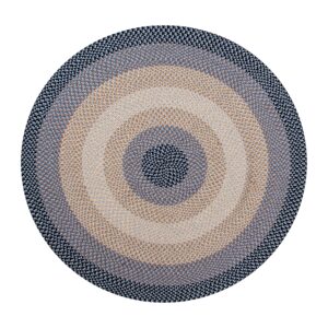 Better Trends Woodbridge Braid Collection is Durable Mildew & Moisture Resistant Reversible Indoor Area Utility Rug 100% Wool in Vibrant Colors, 27" x 48" Oval, Blue