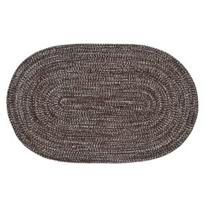 Better Trends Chenille Tweed Braid Collection is Durable and Stain Resistant Reversible Indoor Area Utility Rug 100% Polyester in Vibrant Colors, 30" x 50" Oval, Navy & Smoke Blue