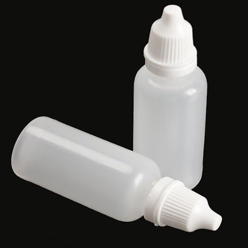 Teensery 25 Pcs Plastic Empty Squeezable Eye Liquid Dropper Bottles Dropping Bottles (30ml)