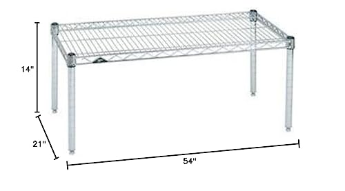 Omega Products Corporation 21" Deep x 54" Wide x 14" High Chrome Stationary Dunnage Rack