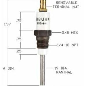 FRS-4-7.5 Auburn Flame Rod (Probe)