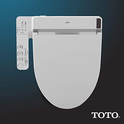 TOTO SW2014#01 A100 Electronic Bidet Toilet Cleansing Warm Water and Heated Seat, Elongated, Cotton White