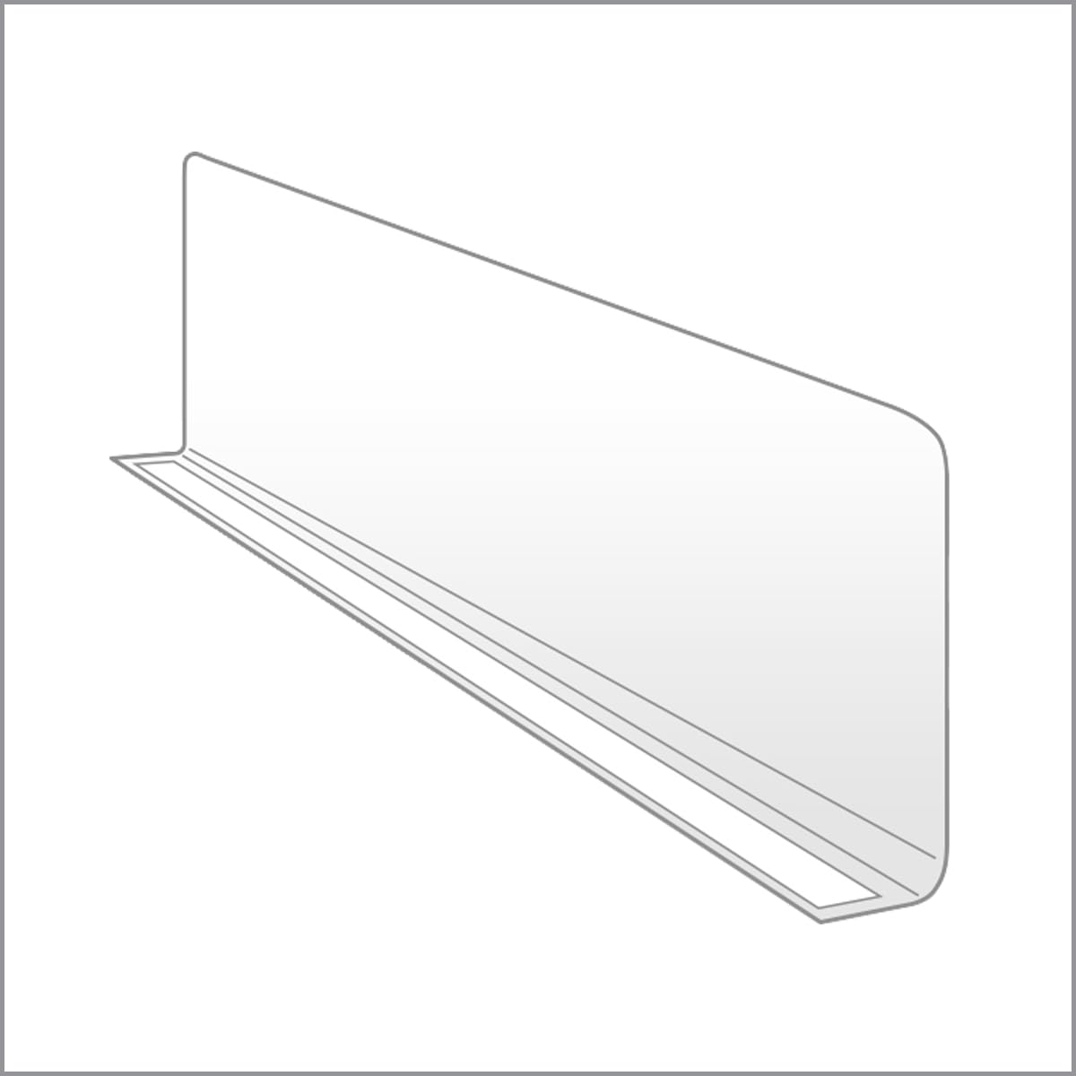 3" x 15-9/16" Shelf Divider, SD-3016, Pack of 50 | Clip Strip Corp