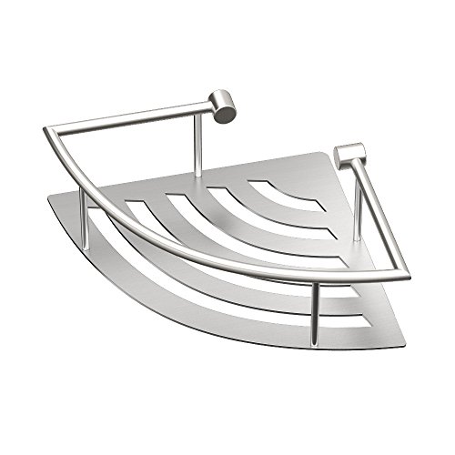 Gatco 1456 Elegant Corner Shelf, Brushed, 11"