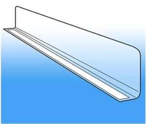 clip strip shelf dividers for retail stores - lightweight, clear adhesive mount 1" h x 13-9/16" l corp., 15 mil crystal clear pvc, retail shelf separator, item sd-1514, pack of 50