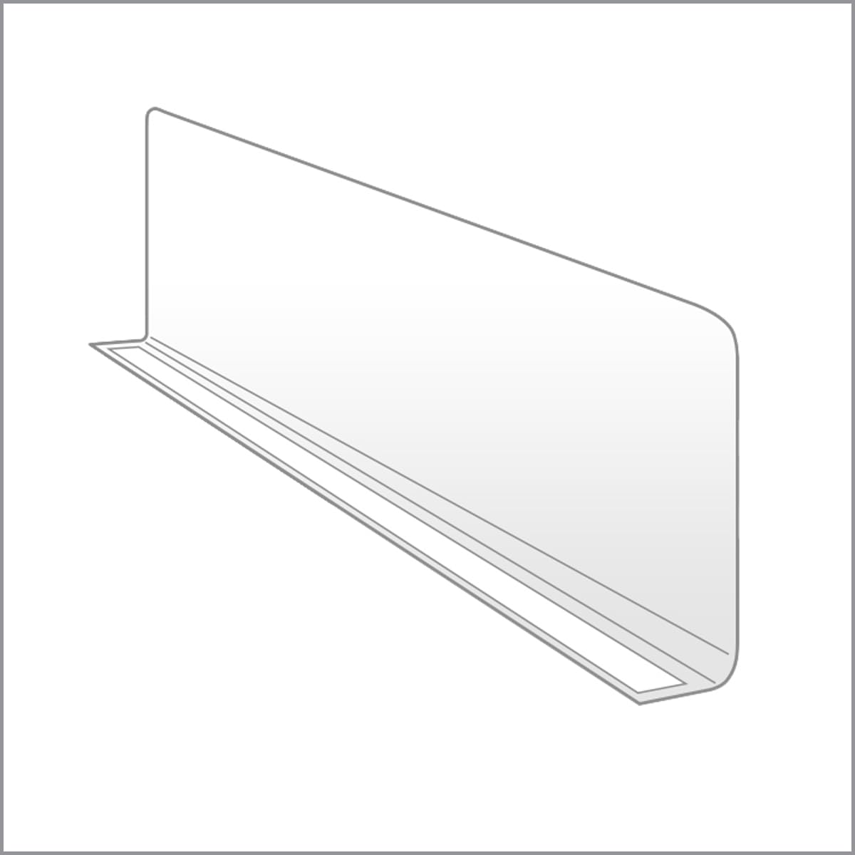 Clip Strip 3" x 17-9/16" Shelf Divider, SD-3018, Pack of 50 Corp