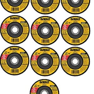 DEWALT DW4514B5 4-1/2-Inch by 1/4-Inch by 7/8-Inch Metal Grinding Wheel - 10 Pack