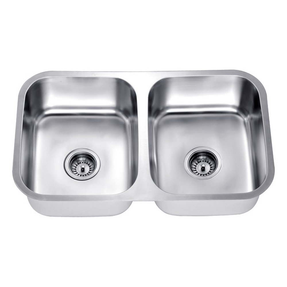 Daweier ES281616 Sink Equal Double Bowls, 18 Gauge