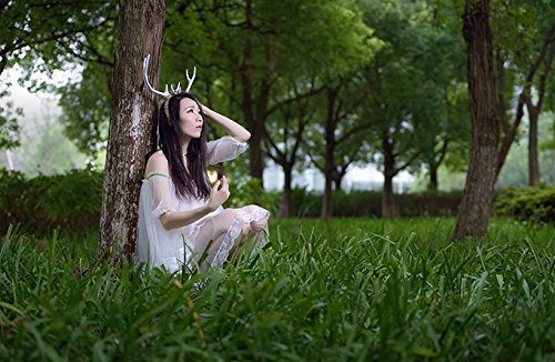 Festival Celebration Accessory Props Cos Cute White Snow Deer Reindeer Antlers Head Hair Band Photo Shoot Forest Goddess Headdress Headwear