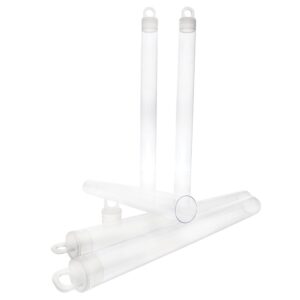 The Beadsmith Clear Plastic Tubes - 6-Inch-Long Round Tubes, 9/16 Inches in Diameter - Friction Hanging Caps - Use for Beads, Bath Salts, Wedding & Party Favors, Home or Office Storage - Bag of 100