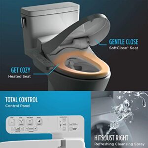 TOTO SW2014#01 A100 Electronic Bidet Toilet Cleansing Warm Water and Heated Seat, Elongated, Cotton White