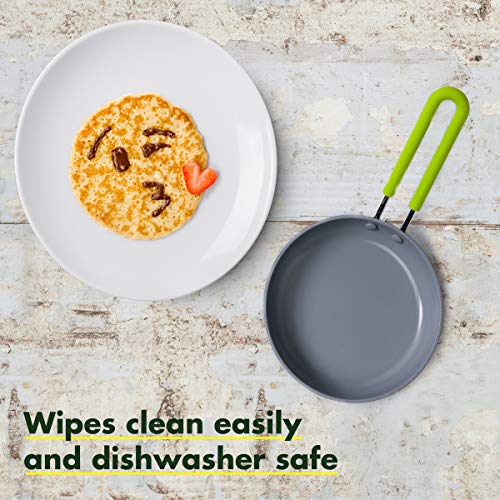 GreenPan Mini Healthy Ceramic Nonstick, 5" Square Egg Pan, PFAS-Free, Dishwasher Safe, Stay Cool Handle, Black