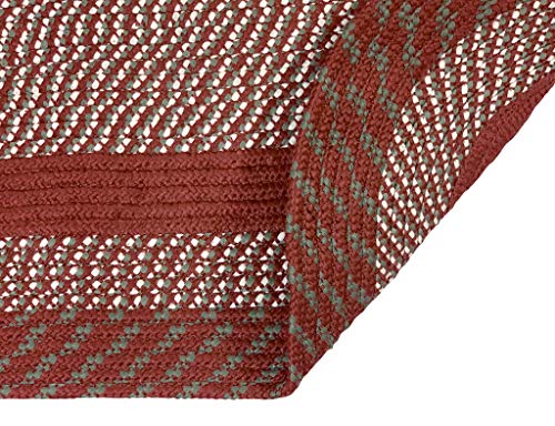 Better Trends Newport Braid Collection is Durable and Stain Resistant Reversible Indoor Utility Rug 100% Polypropylene in Vibrant Colors, 22" x 40" Oval, Barn Red