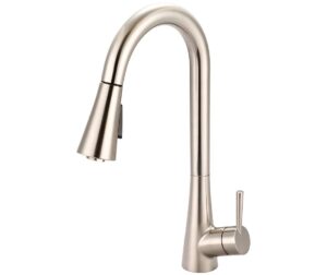 i2 - single handle pull-down kitchen faucet - brushed nickel